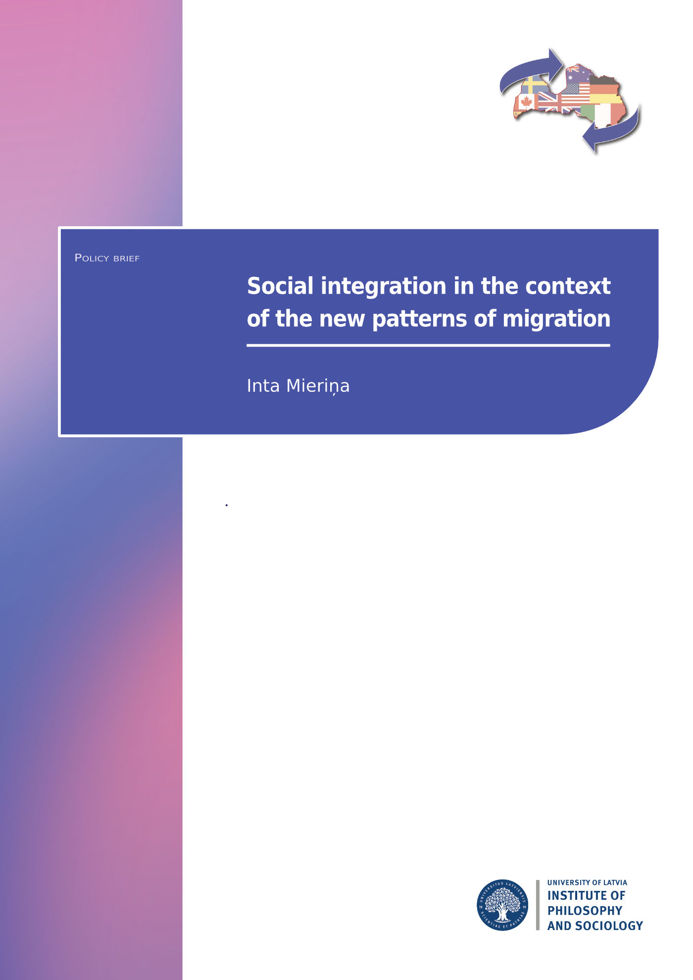 Social integration in the context of the new patterns of migration ...